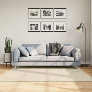 vaip HUARTE, lühikese narmaga, pestav, kreemjas, 160x160 cm
