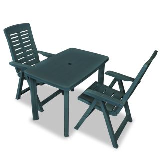 3-osaline bistrookomplekt, plast, roheline