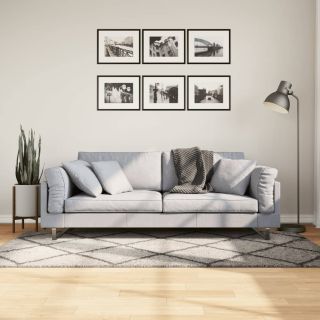 kõrge narmaga vaip PAMPLONA, beež/antratsiit 100x200 cm