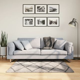 kõrge narmaga vaip PAMPLONA, beež/antratsiit 120x120 cm