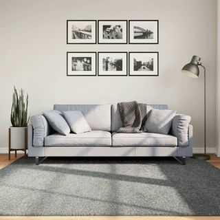 Ковер ворсистый с высокой бахромой, зеленый, 200x200 см