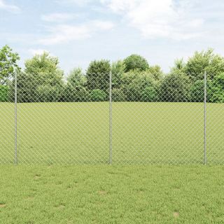 Tsinkterasest Aedade aed 20 U postiga Hõbedane 1,2x10 m Teras