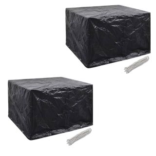 aiamööblikatted 2 tk 4 inimesele polürotang 8 avaga 113x113 cm
