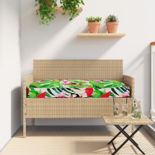 Puidust padjad pingile 2 tk Troopiline džungel 150x40x8 cm Oxfordi kangas