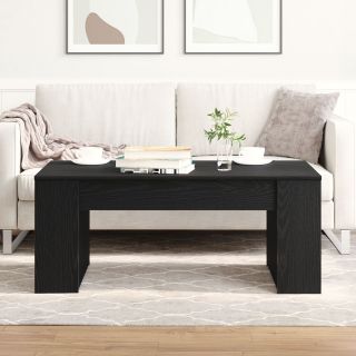 Kohvilaud Must Tamm 102x55x42 cm Tehispuit