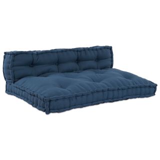 Pallet diivanipatjadega tagatoe tugi, sinine kangas