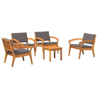 5-osaline bistroo komplekt koos patjadega - Tugev akatsiapuit