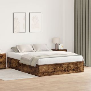 Hoiu Voodi Raam Suitsutatud Tamme 160x200 cm