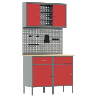 6-osaline töölaudade komplekt, punane teras