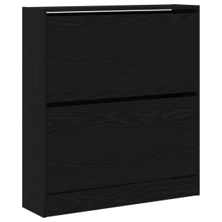 Jalatsiriiul Flip sahtliga Must Tamme 80x21x87,5 cm