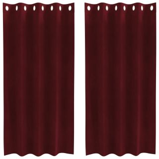 Mustad Kardinad Silmadega 2 tk Burgundiapunane Velvet