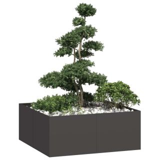 taimekast must 100x100x40 cm, teras