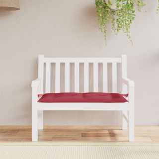 подушка для сиденья садовой скамейки, винно-красная, 100x50x7 см, ткань оксфорд