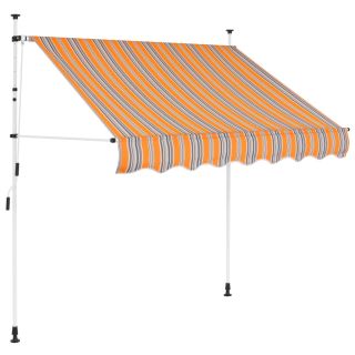 kokkupandav varikatus, 100 cm, kollase-sinisetriibuline