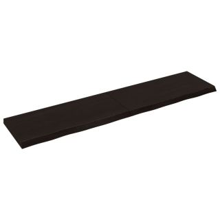 seinariiul, tumepruun, 220x50x(2-6) cm, töödeldud tammepuit