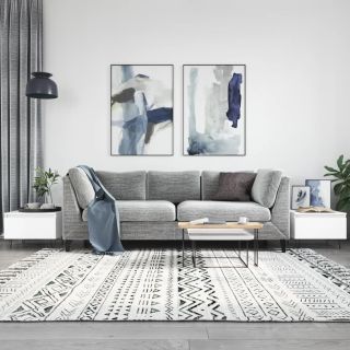 журнальные столики 2 шт., белые, 50 x 46 x 35 см, искусственное дерево