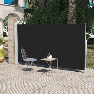 выдвижная боковая стенка патио, 160x300 см, черная