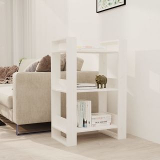 Книжный шкаф/разделитель комнаты, белый, 60 x 35 x 91 см, сосна