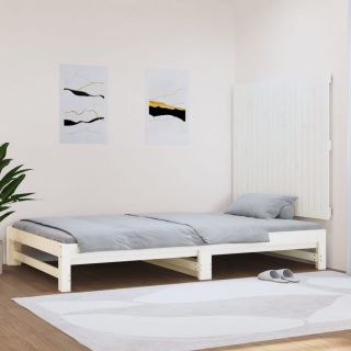 Изголовье кровати настенное, белое, 108x3x90 см, сосна