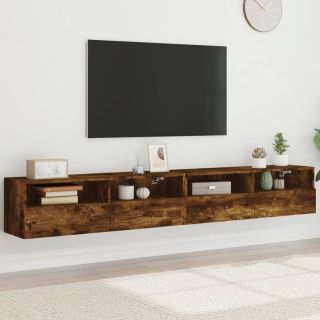 teleri seinakapid 2 tk, suitsutamm, 100 x 30 x 30 cm, tehispuit