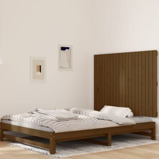 seinale kinnitatav voodipeats, meepruun, 127,5x3x90cm männipuit