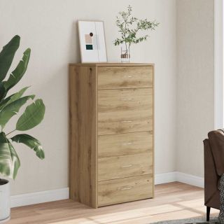 6 sahtliga puhvetkapp Artisan tamm 50x34x96 cm ehituspuit