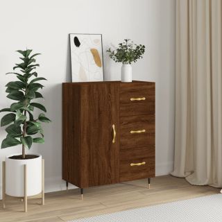 puhvetkapp, pruun tamm, 69,5 x 34 x 90 cm, tehispuit