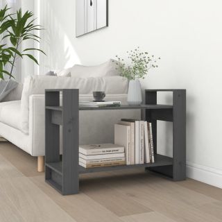 Книжный шкаф/разделитель комнаты, серый, 80 x 35 x 56,5 см, сосна