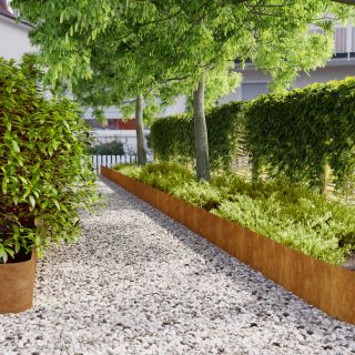 murupiirded 10 tk, 25x103 cm, painduv Corten teras