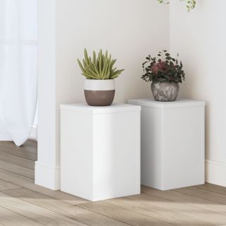 taimealused 2 tk, valge, 20x20x30 cm, tehispuit