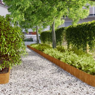 murupiirded 10 tk, 20x103 cm, painduv Corten teras
