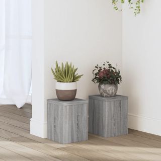 подставки для растений 2 шт., Sonoma серый, 15x15x20 см, искусственное дерево