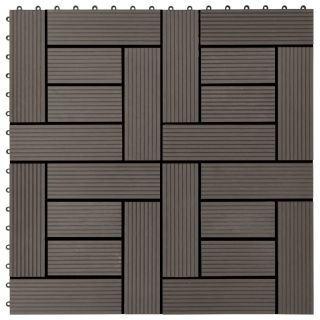 terrassiplaadid 22 tk, 30 x 30 cm, 2 m², WPC, tumepruun