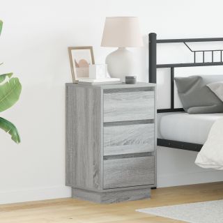 öökapp koos LED Hall Sonoma 39x34.5x65 cm tehispuidust