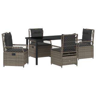5 Osaline Aia Toitlustuskomplekt Hall Poly Rattan