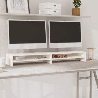 подставка под монитор, белая, 100 x 24 x 13 см, сосна