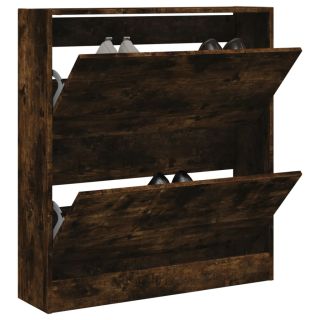 Тумба для обуви, копченый дуб, 80 x 21 x 87,5 см, искусственное дерево