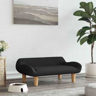 koeravoodi, must, 70x40x24 cm, kangas