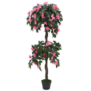 kunsttaim rododendron potiga, 310 cm, roheline ja roosa