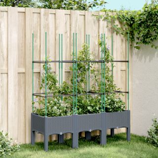 võrega taimekast, sinine hall, 120 x 40 x 142,5 cm, PP