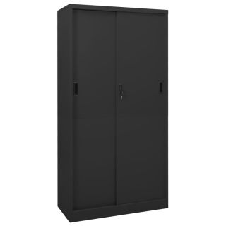 kontorikapp liuguksega, antratsiit, 90 x 40 x 180 cm, teras