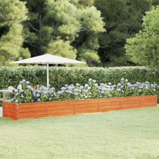 taimekast, rooste, 600x80x45 cm, Corten-teras
