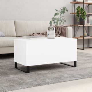 Журнальный столик, белый, 90 x 44,5 x 45 см, искусственное дерево