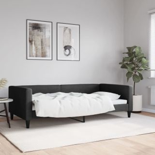 päevavoodi, must, 100 x 200 cm, kangas