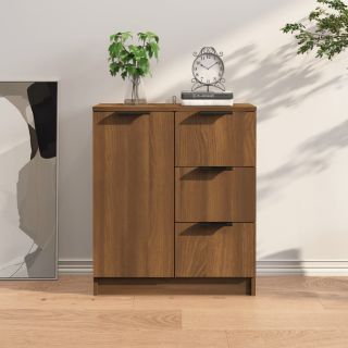 puhvetkapp, pruun tamm, 60 x 30 x 70 cm, tehispuit