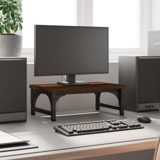 подставка под монитор, коричневый дуб, 37x23x14 см, искусственное дерево