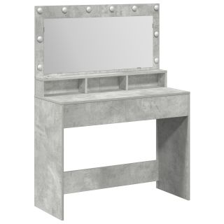 Tualettlaud LED-valgustusega Betoonhall 100x41x135 cm