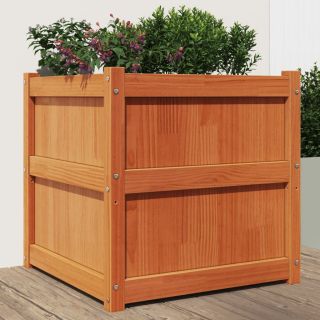 садовый горшок, восково-коричневый, 60 x 60 x 60 см, сосна