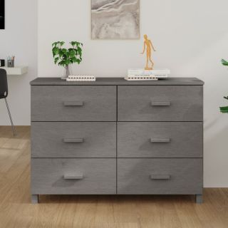 öökapp HAMAR, helehall, 113x40x80 cm, männipuit