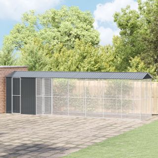 Lindude puurisüsteem laiendusega Anthracite 210x838x247 cm Teras